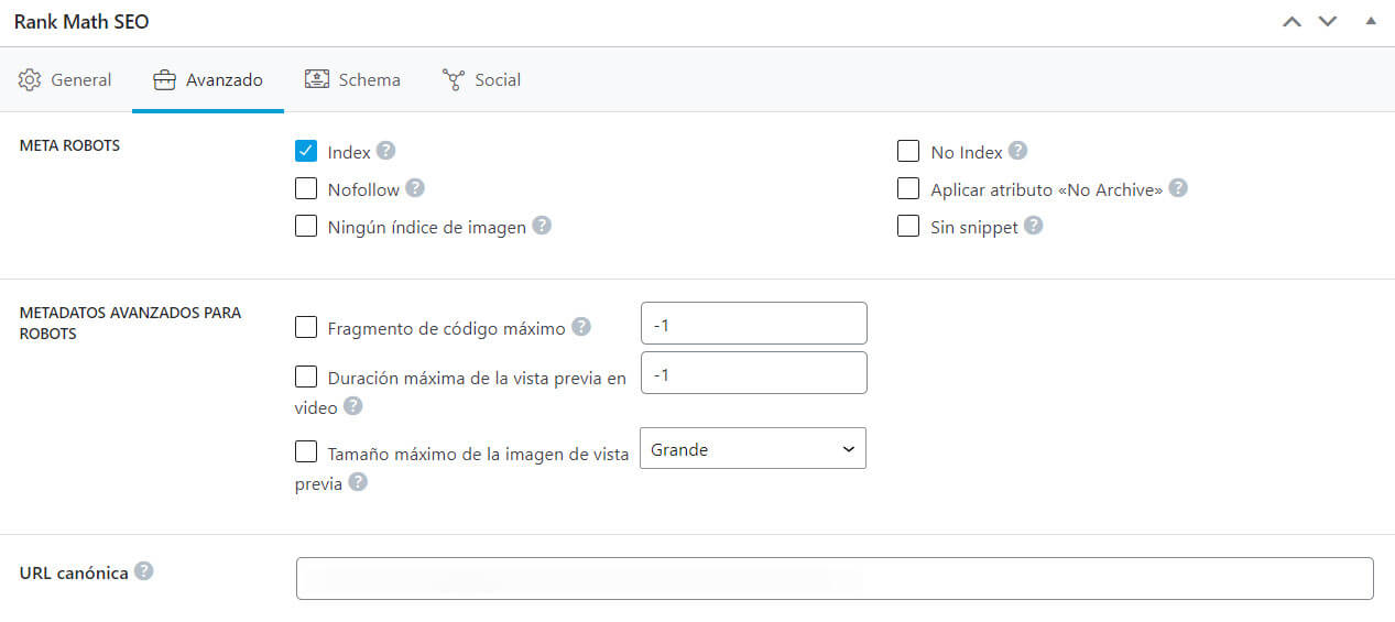 url canonical rank math