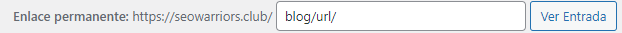 Poner una URL con Custom Permalink