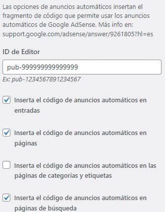 Cómo poner el pub de adsense en WordPress
