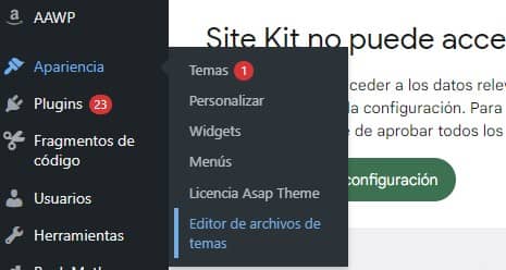 Configurar Adsense en WordPress manualmente