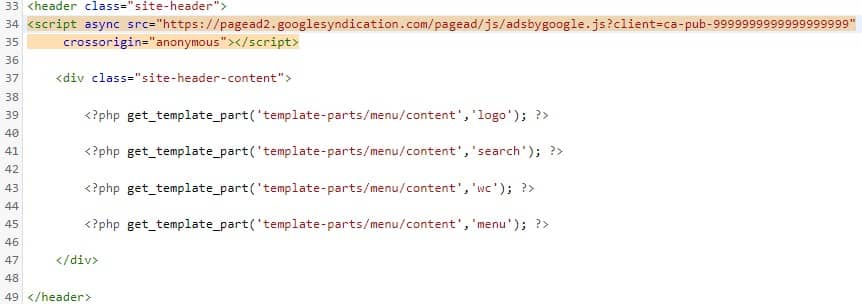 Configurar Google Adsense en WordPress manualmente
